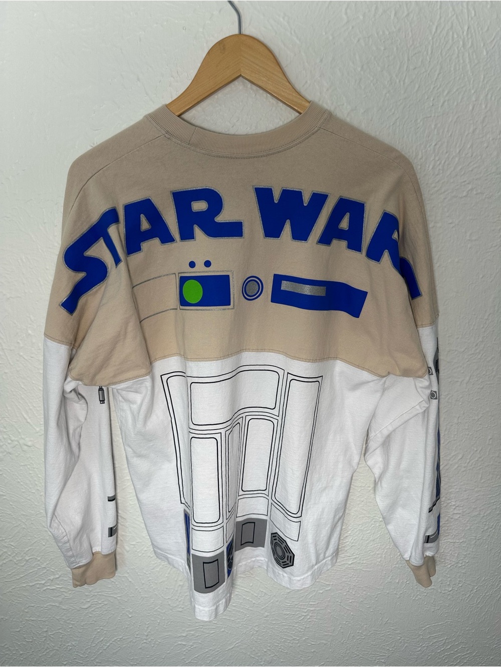 Disney Parks Star Wars R2-D2 Spirit Jersey Unisex Small Droid Graphic Long - Picture 6 of 7